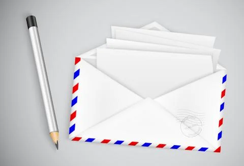 Open envelope Stock Illustration