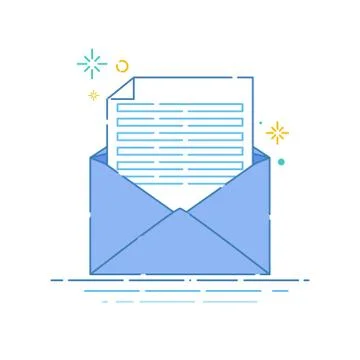 Open envelope illustration Stock Illustration