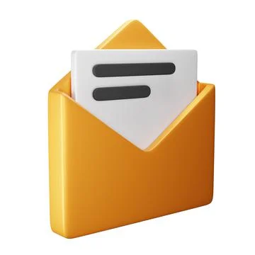 Open envelope with letter icon, email and correspondence Illustrazione stock