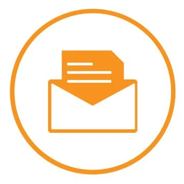Open envelope with letter Stock Illustration