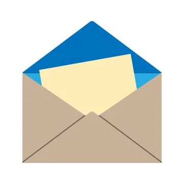 Open envelope with letter Stock Illustration
