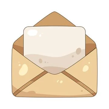 Open envelope with letter Stock Illustration
