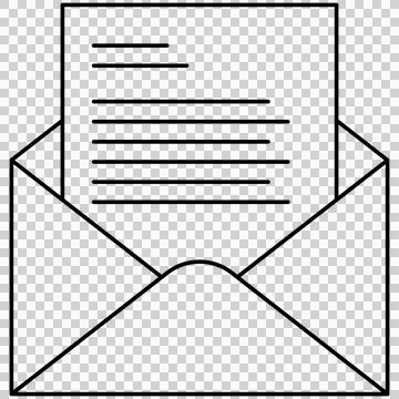 Open envelope with a letter Stock Illustration