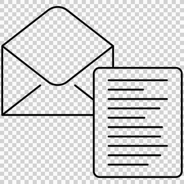 Open envelope with a letter Stock Illustration