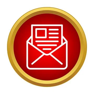 Open envelope with letter message showing communication icon Stock Illustration