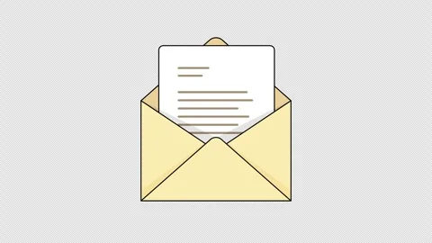 An open envelope with a letter moving in and out 스톡 동영상 334723128