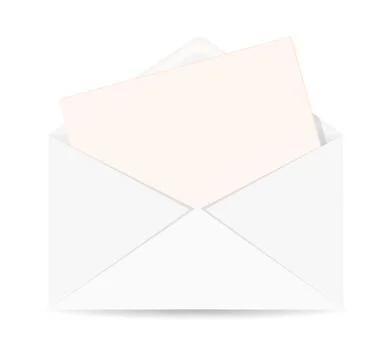 Open envelope with letter vector icon Stock Illustration