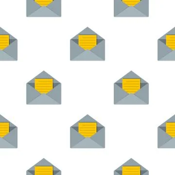 Open envelope with lined sheet of paper pattern 스톡 일러스트
