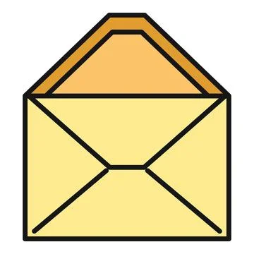 Open envelope mail communication and message icon Stock Illustration