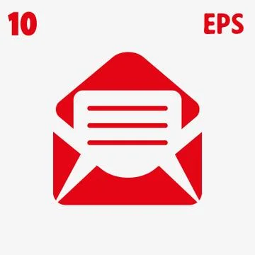 Open envelope mail icon, vector illustration. Flat design style Stockillustratie