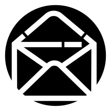 Open envelope mail message icon communication concept Stock Illustration