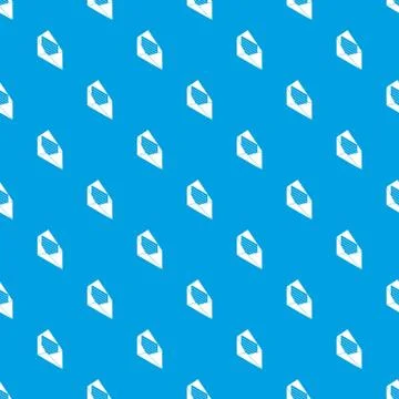 Open envelope pattern vector seamless blue イラスト素材