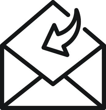 Open Envelope Receive Mail Stock Illustration