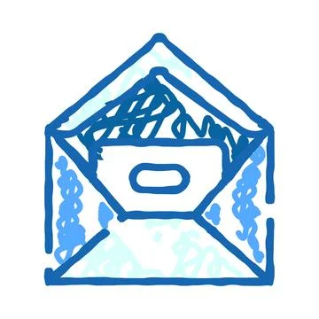 Open envelope receiving email message communication icon Stock Illustration