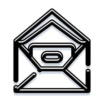 Open envelope receiving new message communication concept Stock Illustration