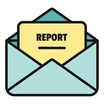 Open envelope receiving new report document icon Stock Illustration