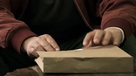 Open the envelope to see the cash Stock Footage 252482208