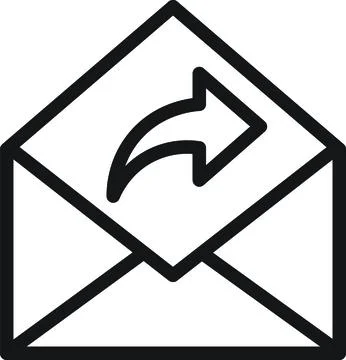 Open Envelope Send Mail Stock Illustration