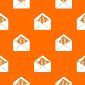 Open envelope with sheet of paper pattern seamless 스톡 일러스트