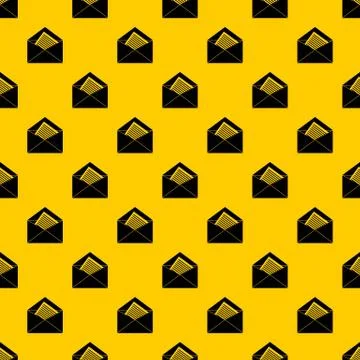 Open envelope with sheet of paper pattern vector Illustrazione stock