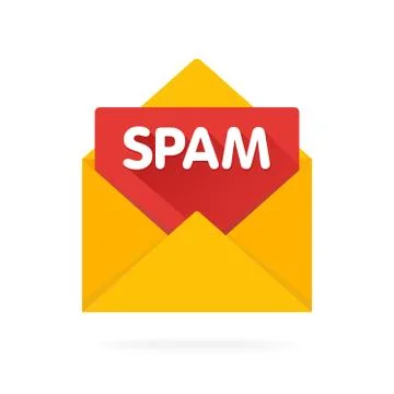 Open envelope with spam virus concept vector illustration Stock Illustration