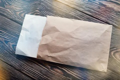 Open envelope on the table 写真素材