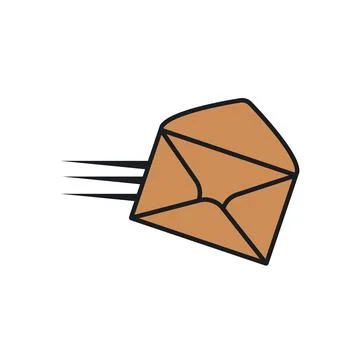 Open envelope  vector icon illustration concept design template Illustrazione stock