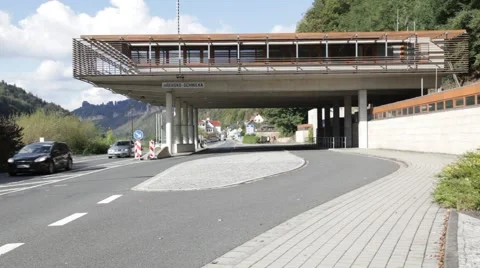 Open European border between Germany and the Czech Republic Stock Footage 68559201
