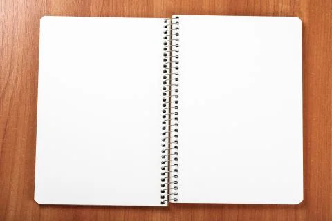 Open exercise book closeup Stock Photos