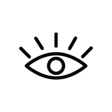 Open eye icon, view icon. eye retina scan symbol. Recognition and authenticat Stock-Illustration