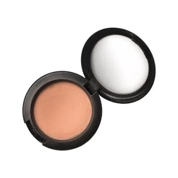 Open eyeshadows isolated on white Stock Photos