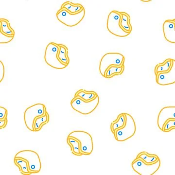 Open face helmet motorcycle vector seamless pattern Stock Illustration