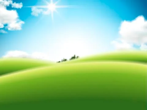 Open fields illustration Stock Illustration