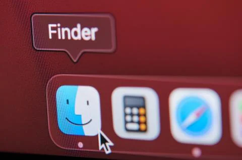 Open finder app in macOs Stock Photos