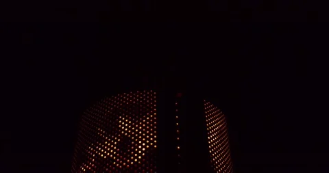 Open fire from a campfire in the dark Stock Footage 227009204