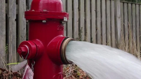 Open Fire Hydrant Stock Footage 83180519