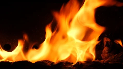 Open Fire In Night Vídeo Stock 112351607