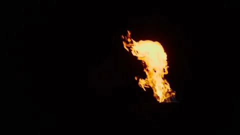 Open flame in the dark Stock Footage 194115984