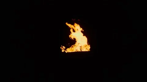 Open flame in the dark Stock Footage 194116004
