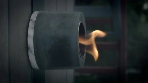 Open Flame Tabletop Burner Stock Footage 199904926