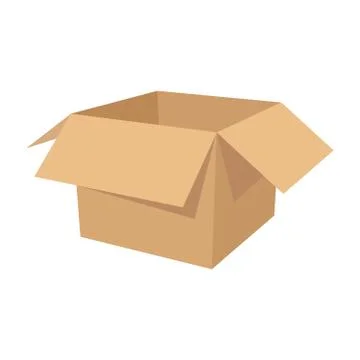 Open flat box. Stock Illustration