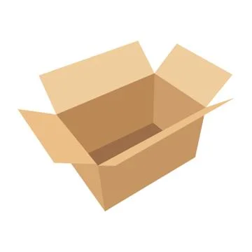 Open flat box. Stock-Illustration