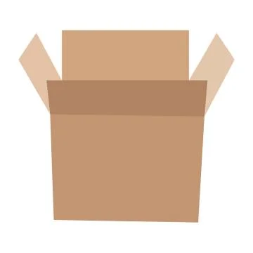 Open flat box. Stock Illustration