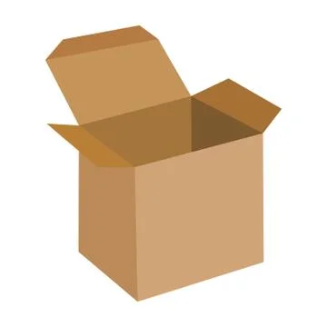 Open flat box. vector illustration icon eps 10 Stock Illustration