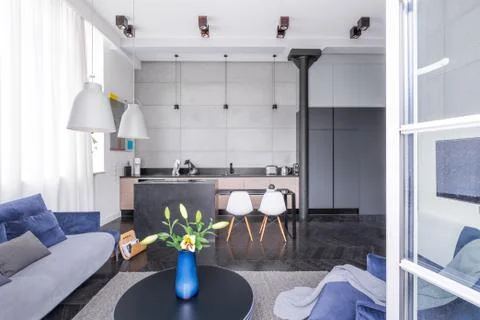 Open floor apartment Stock Photos