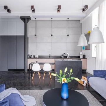 Open floor apartment Stock Photos