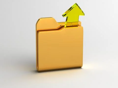 Open folder 3D illustration Stock Illustration