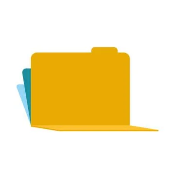 Open folder 3d template isolated. Vector illustration Stock Illustration