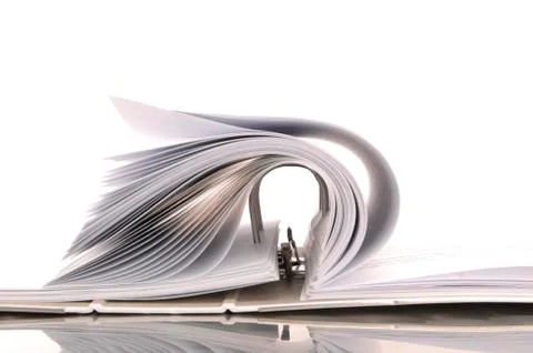 Open folder, close up Foto stock