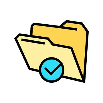 Open folder color icon vector illustration Stock Illustration